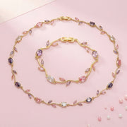 Blossom Vine Set (Necklace & Bracelet) | Gold, Silver
