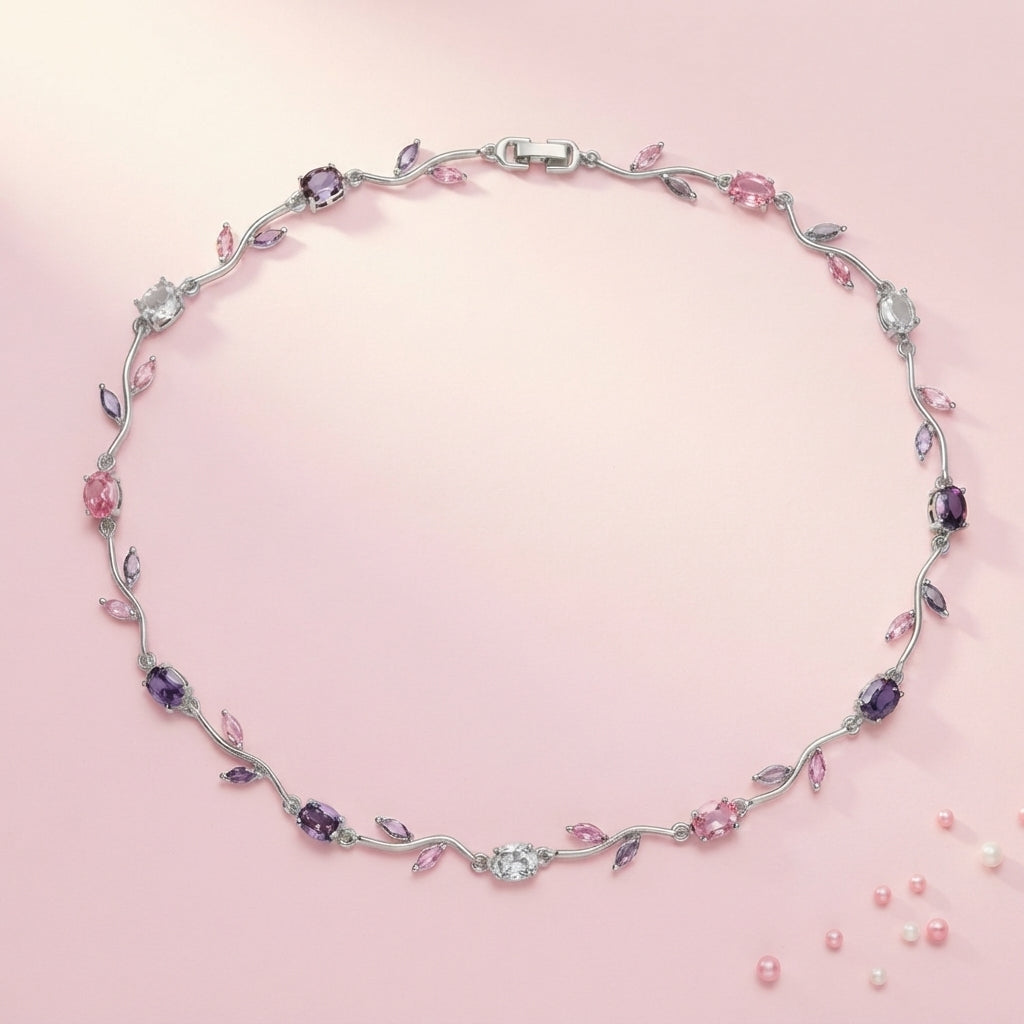 Blossom Vine Necklace | Gold, Silver