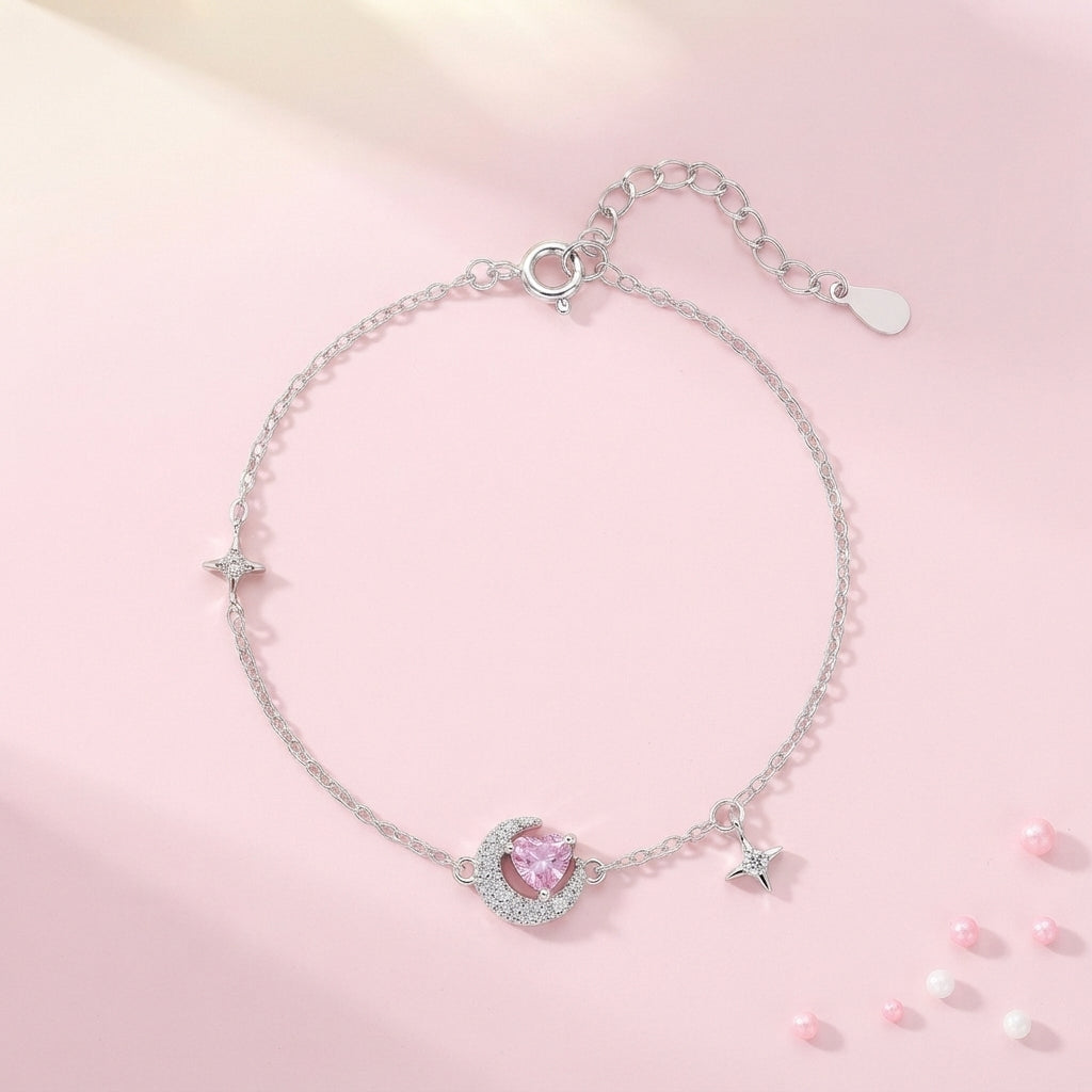 Moonlit Heart Bracelet