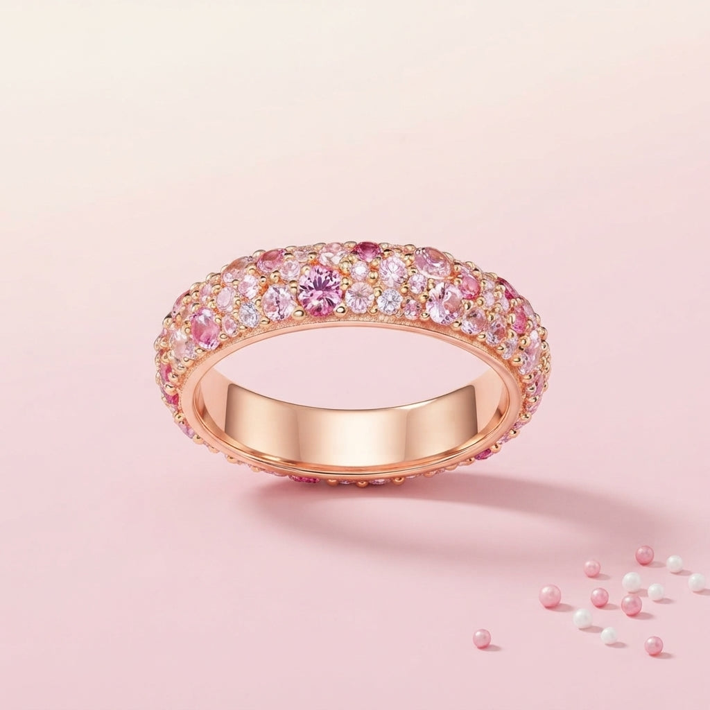 Blush Confetti Pavé Ring