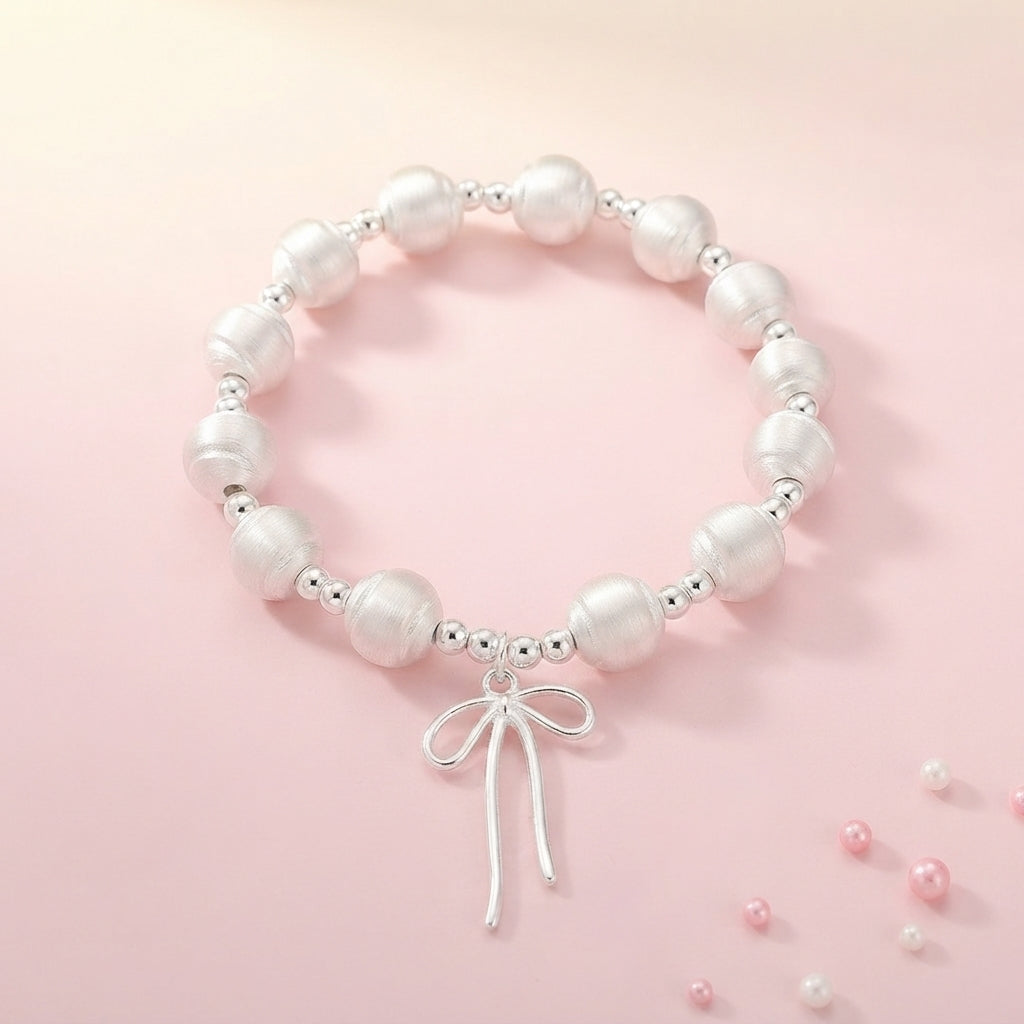 Satin Swirl Bow Bracelet