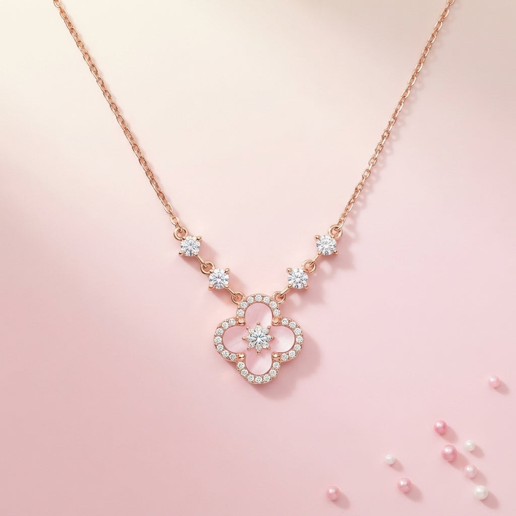 Blush Clover Necklace