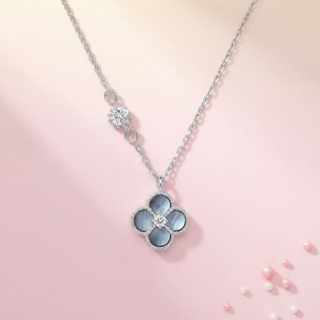 Sea Mist Clover Necklace
