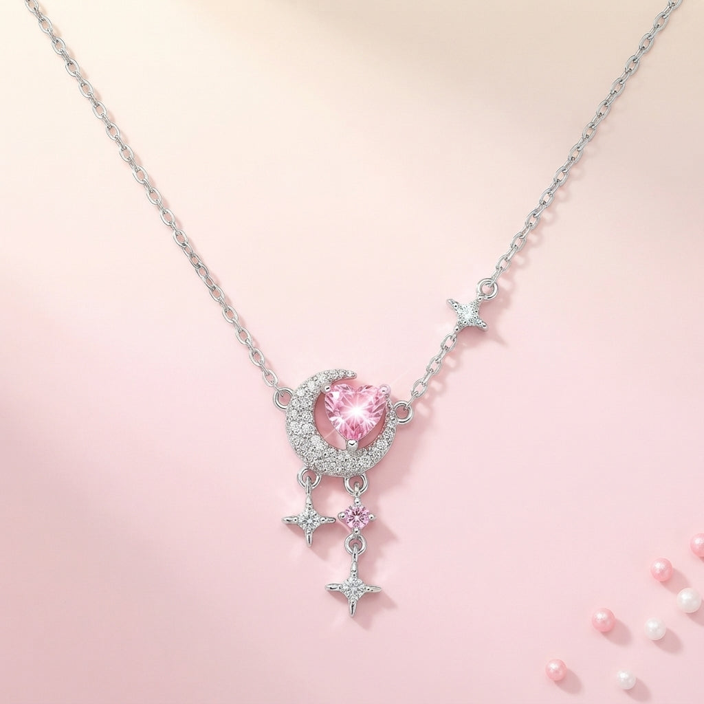 Moonlit Heart Necklace